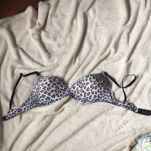 Black and white cheetah bra.